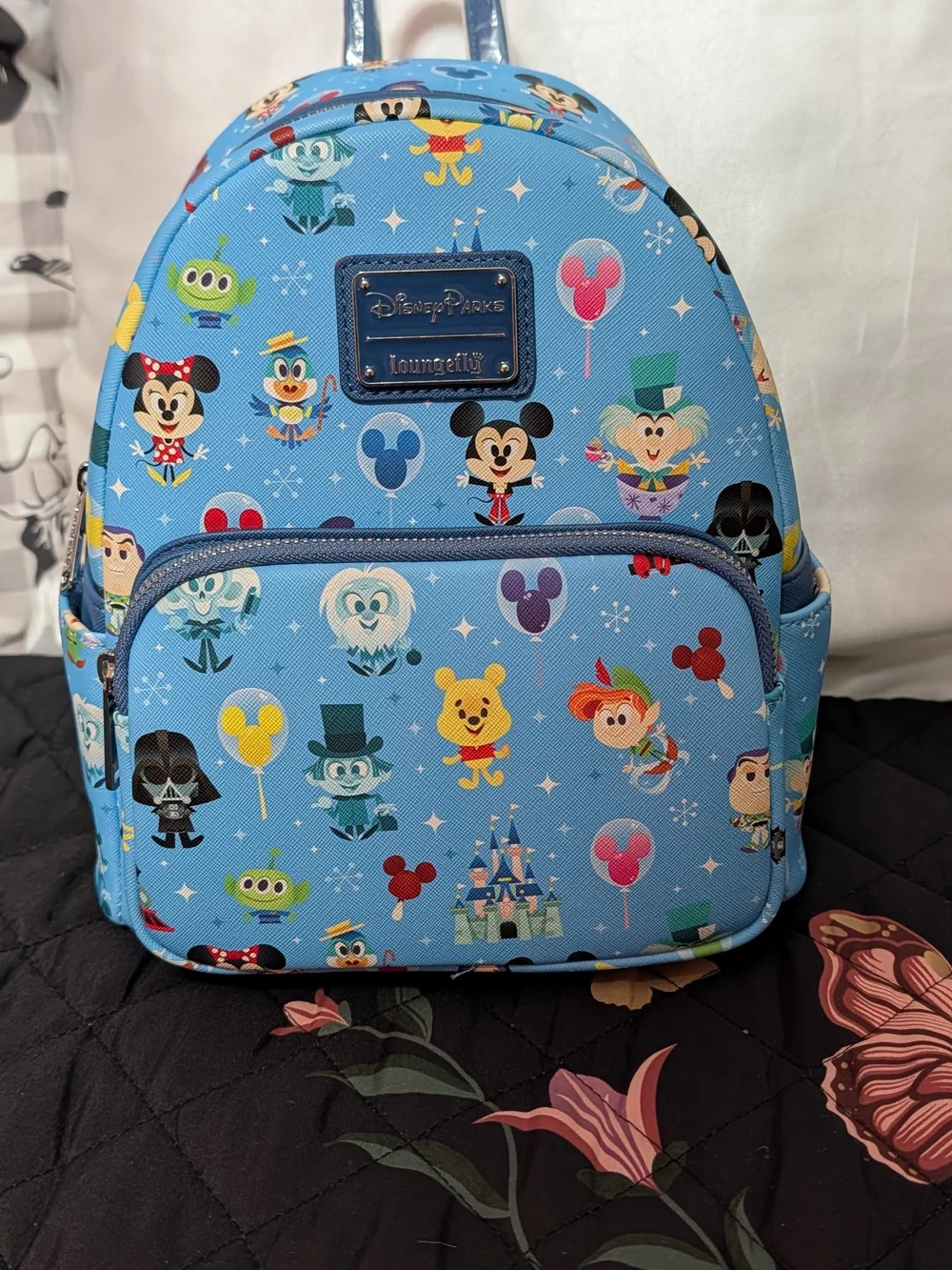 Disney Parks Loungefly Kids' Blue Character Print Backpack